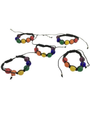 PRIDE - BRACCIALE A SFERA GRANDE CON BANDIERA LGBT