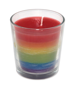 PRIDE - TAZZA DI CANDELA CON BANDIERA LGBT