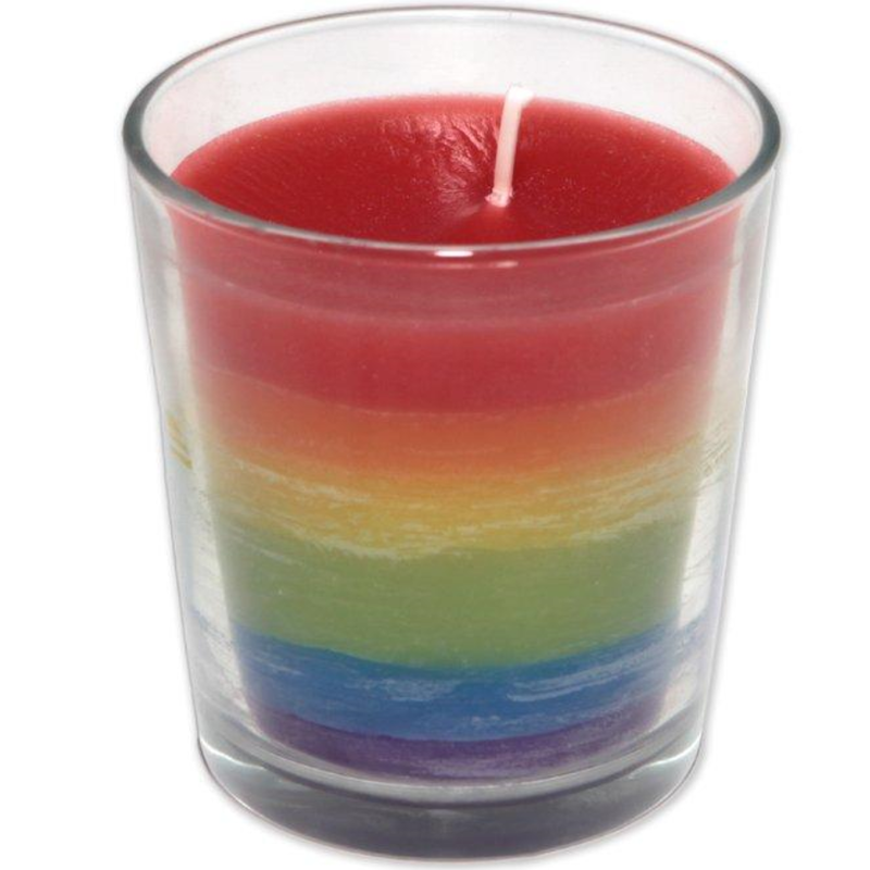 PRIDE - TAZZA DI CANDELA CON BANDIERA LGBT