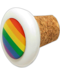 PRIDE - ROUND CORK CERAMIC STOPPER WITH LGBT FLAG