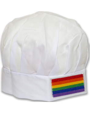 PRIDE - CAPPELLO DA CUOCO CON BANDIERA LGBT CON BANDIERA LGBT