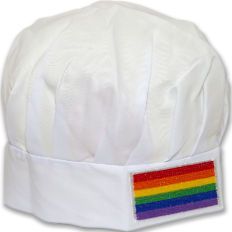 PRIDE - CAPPELLO DA CUOCO CON BANDIERA LGBT CON BANDIERA LGBT