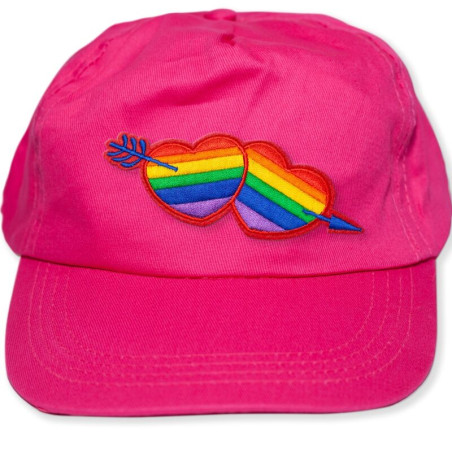 PRIDE - CAPPELLINO FUSCIA CON IL CUORE LGBT