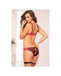 Set di Lingerie Seven Til Midnight 9624 Nero/Rosso (S - EU 34-36)