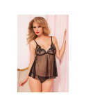 Set di Lingerie Seven Til Midnight 9884 Nero Trasparente