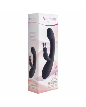 Vibratore Coniglio S Pleasures Nero Rosa (18,7 x 3,5 cm)