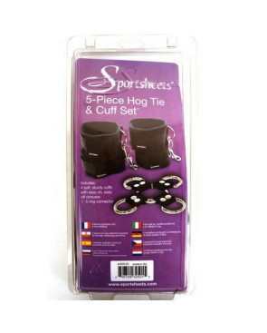 Set di Manette e Cavigliere Sportsheets ESS325-01 Nero