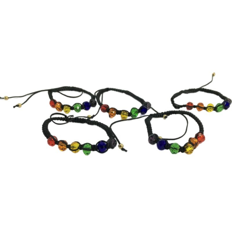 PRIDE - BRACCIALE CON PERLINE BANDIERA LGBT