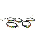 PRIDE - BRACCIALE CON PERLINE BANDIERA LGBT