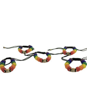 PRIDE - BRACCIALE CON OCCHIO TURCO E BANDIERA LGBT