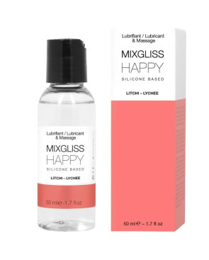 MIXGLISS - LUBRIFICANTE SILICONE HAPPY LITCHI 50 ML