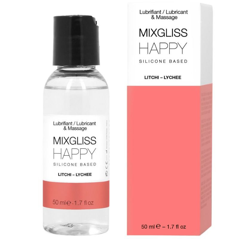 MIXGLISS - LUBRIFICANTE SILICONE HAPPY LITCHI 50 ML