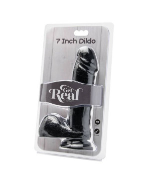 GET REAL - DILDO 18 CM CON SFERE NERO