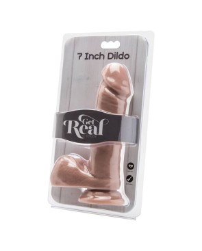 GET REAL - DILDO 18 CM CON PALLE DI PELLE