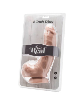 GET REAL - DILDO 20,5 CM CON PALLE DI PELLE