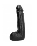 ALL BLACK - DILDO REALISTICO NERO MORBIDO 20 CM