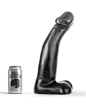 ALL BLACK - DILDO FISTING NERO REALISTICO 29 CM