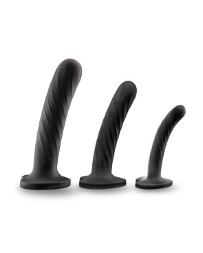 Dildo Blush Temptasia Nero 3 Pezzi