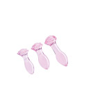 Plug Anale Dream Toys Glaze Rosa 3 Pezzi