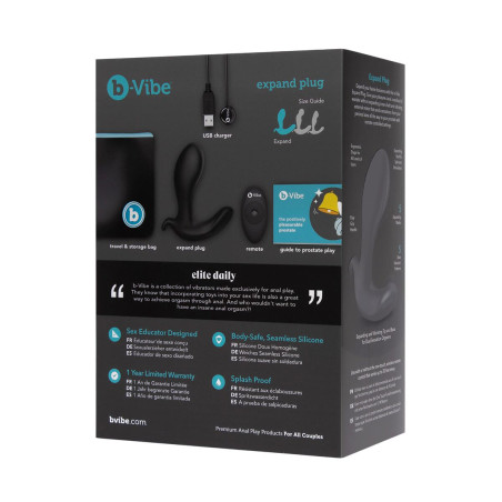 Plug Anale B-Vibe EXPAND Nero