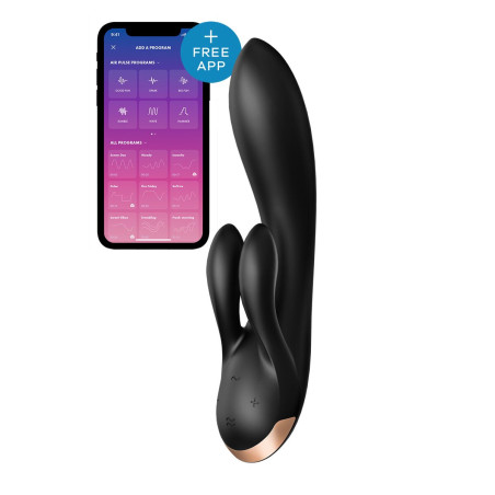 Vibratore Doppia Stimolazione Satisfyer Flex Nero