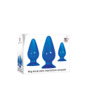 Plug Anale Adam & Eve Jelly Backdoor Azzurro 3 Pezzi