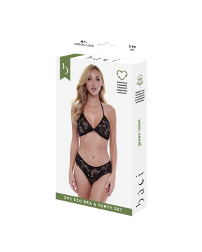 Set di Lingerie Baci Lingerie Bra & Panty Nero (M/L)