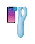 Massaggiatore Satisfyer Threesome 4 Connect Azzurro