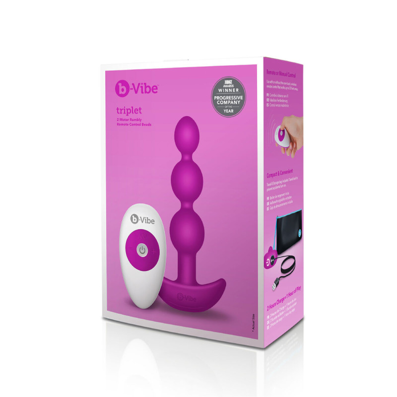 Palline Anali Triplet Fuxia B-Vibe 92740 Rosa