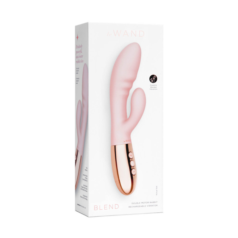 Vibratore Doppia Stimolazione Le Wand Blend Rose Gold Dorato Oro Rosa