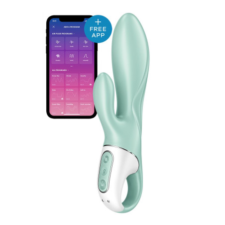 Vibratore Doppia Stimolazione Satisfyer Air Pump Bunny 5 Verde