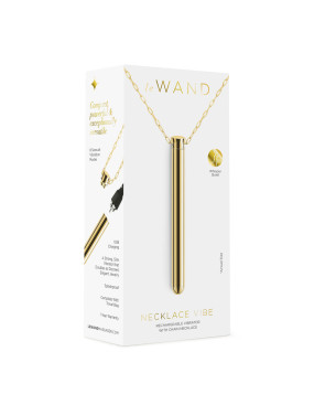 Vibratore Mini Le Wand Necklace Ciondolo Dorato