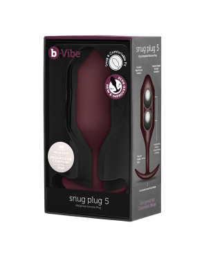 Butt Plug Vibrante B-Vibe 5 Rosso Rosso Granato