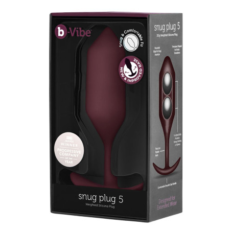 Butt Plug Vibrante B-Vibe 5 Rosso Rosso Granato