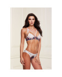 Set di Lingerie Open Back Baci Lingerie Floral & Lace Grigio (M/L)