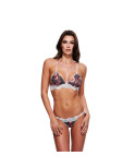 Set di Lingerie Baci Lingerie Floral & Lace Grigio (M/L)