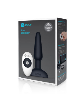 Butt Plug con Telecomando Trio Nero B-Vibe 05882610000 Nero