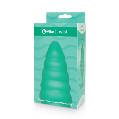 Butt Plug Vibrante B-Vibe Twist Texture Verde