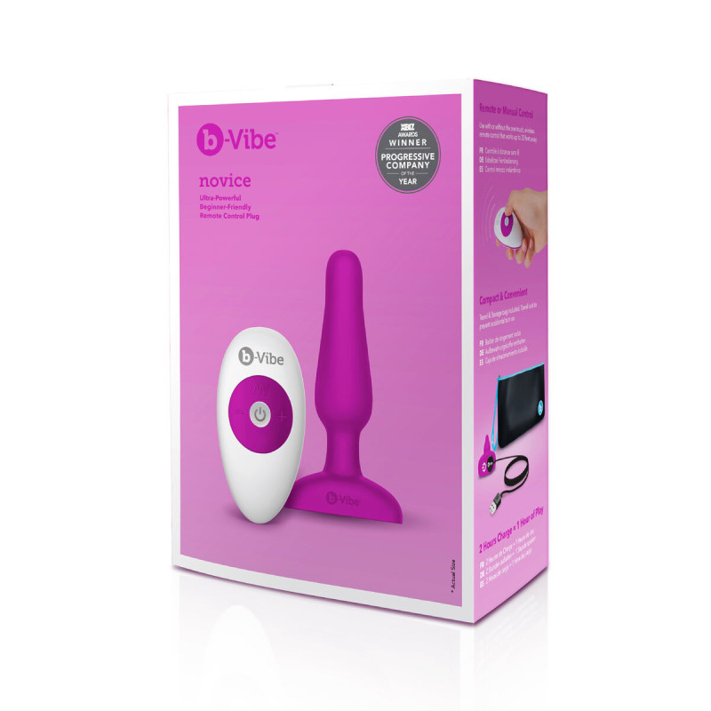 Butt Plug con Telecomando Novice Fuxia B-Vibe 5886010000 Rosa