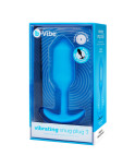 Plug Anale B-Vibe Vibrating Snug 3 Azzurro (3,7 x 13,8 x 1 cm)