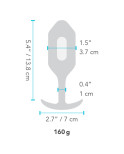 Plug Anale B-Vibe Vibrating Snug 3 Azzurro (3,7 x 13,8 x 1 cm)