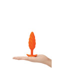 Butt Plug Vibrante B-Vibe Swirl Texture Arancio