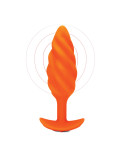 Butt Plug Vibrante B-Vibe Swirl Texture Arancio