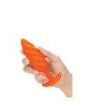 Butt Plug Vibrante B-Vibe Swirl Texture Arancio