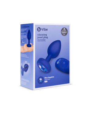 Vibratore B-Vibe Vibrating Jewel Azzurro Blu Marino L/XL