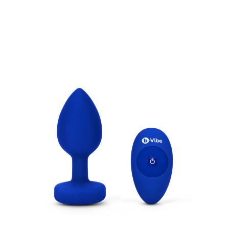 Vibratore B-Vibe Vibrating Jewel Azzurro Blu Marino L/XL