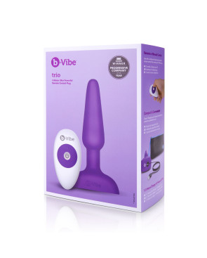 Butt Plug con Telecomando Trio Viola B-Vibe 05882530000 Viola