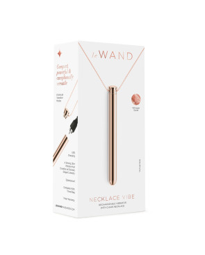 Vibratore Mini Le Wand Necklace Ciondolo Oro Rosa