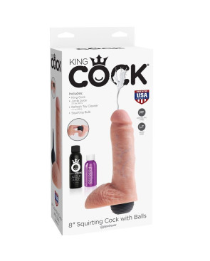 KING COCK - PENE EIACOLATORE NATURALE REALISTICO 20.32 CM