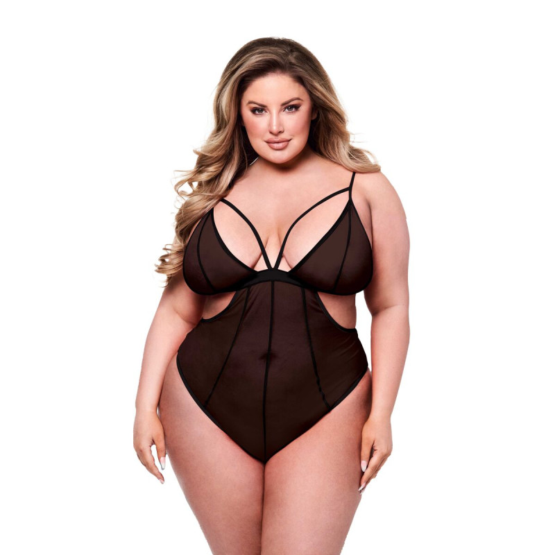 Body Baci Lingerie Crotchless Nero Queen size